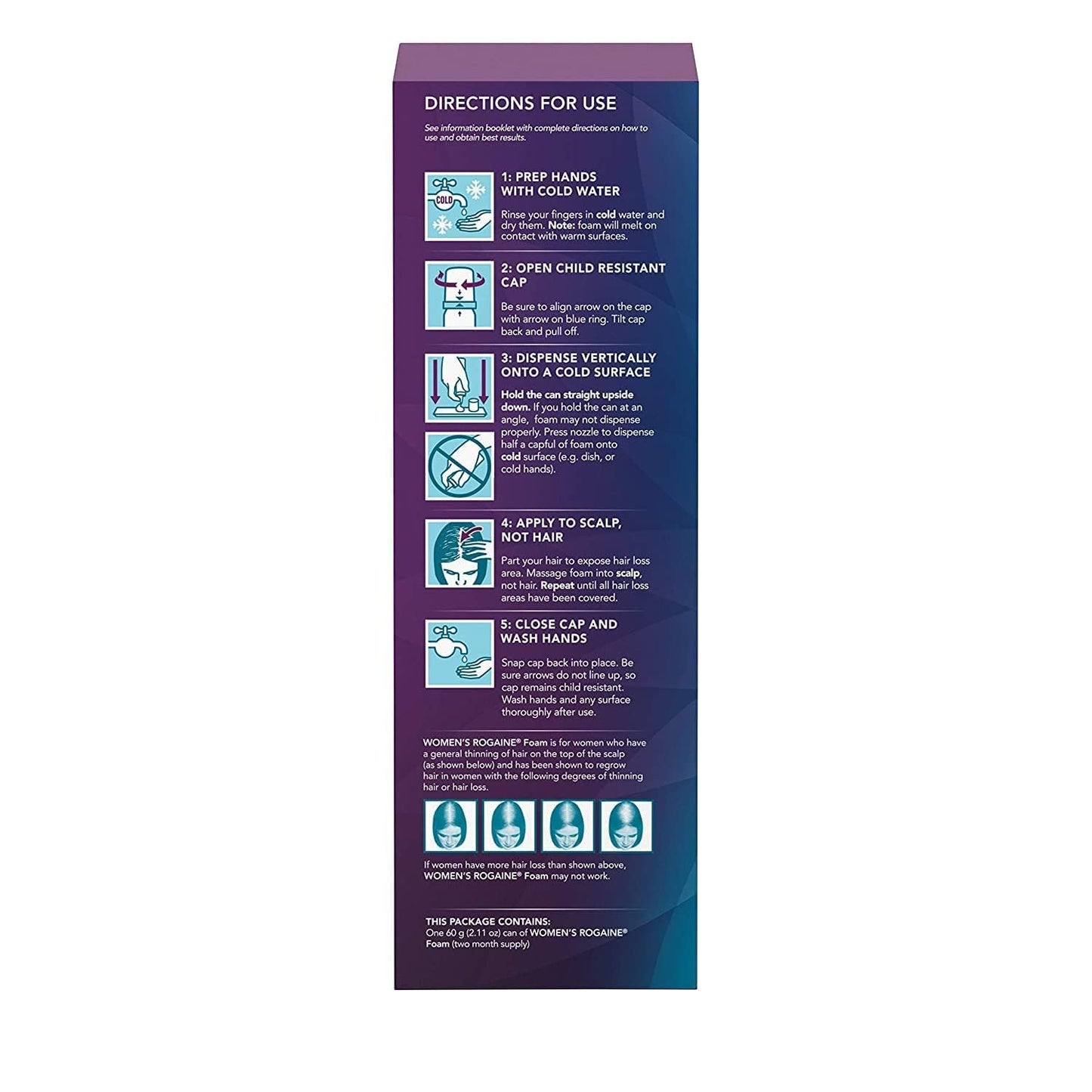Rogaine Women's 5% Minoxidil Foam 3 lu kutu