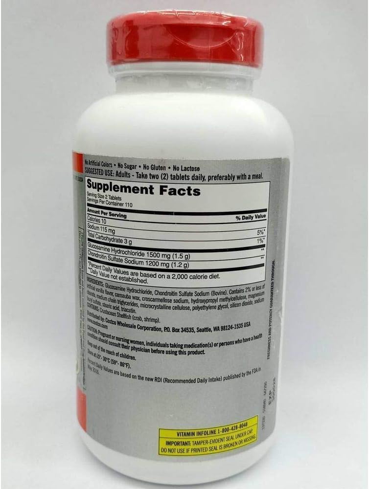 KIRKLAND Signature Extra Strength Glucosamine 1500 mg Chondroitin 1200 mg 220 Tablets