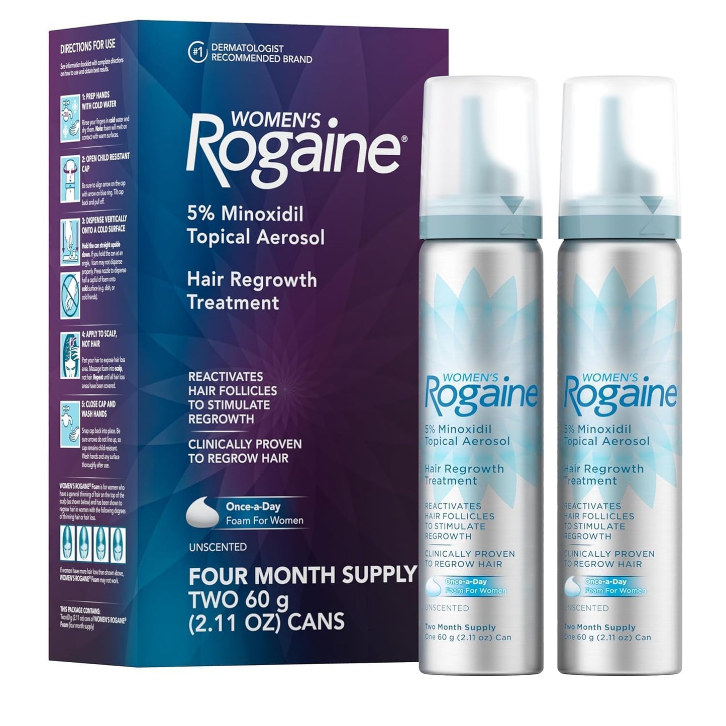 Rogaine Women's 5% Minoxidil Foam 3 lu kutu
