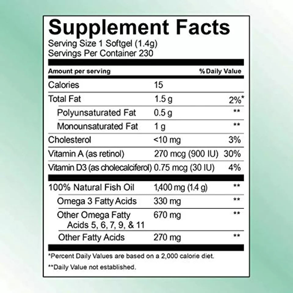 Kirkland Signature Wild Alaskan Fish Oil 1400 mg, 230 Softgels
